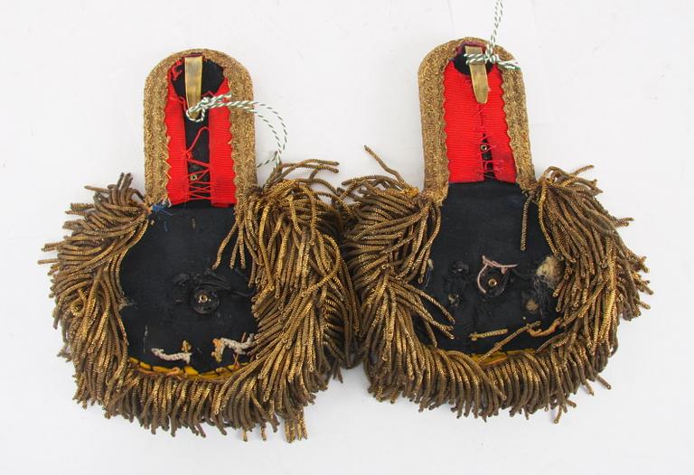 EPÅLETTER, ett par, Sverige, 1800-talets andra hälft.