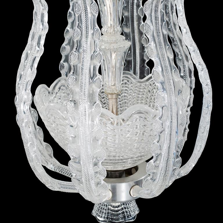 A circa mid 20th century ceiling lamp, probably by Orrefors.