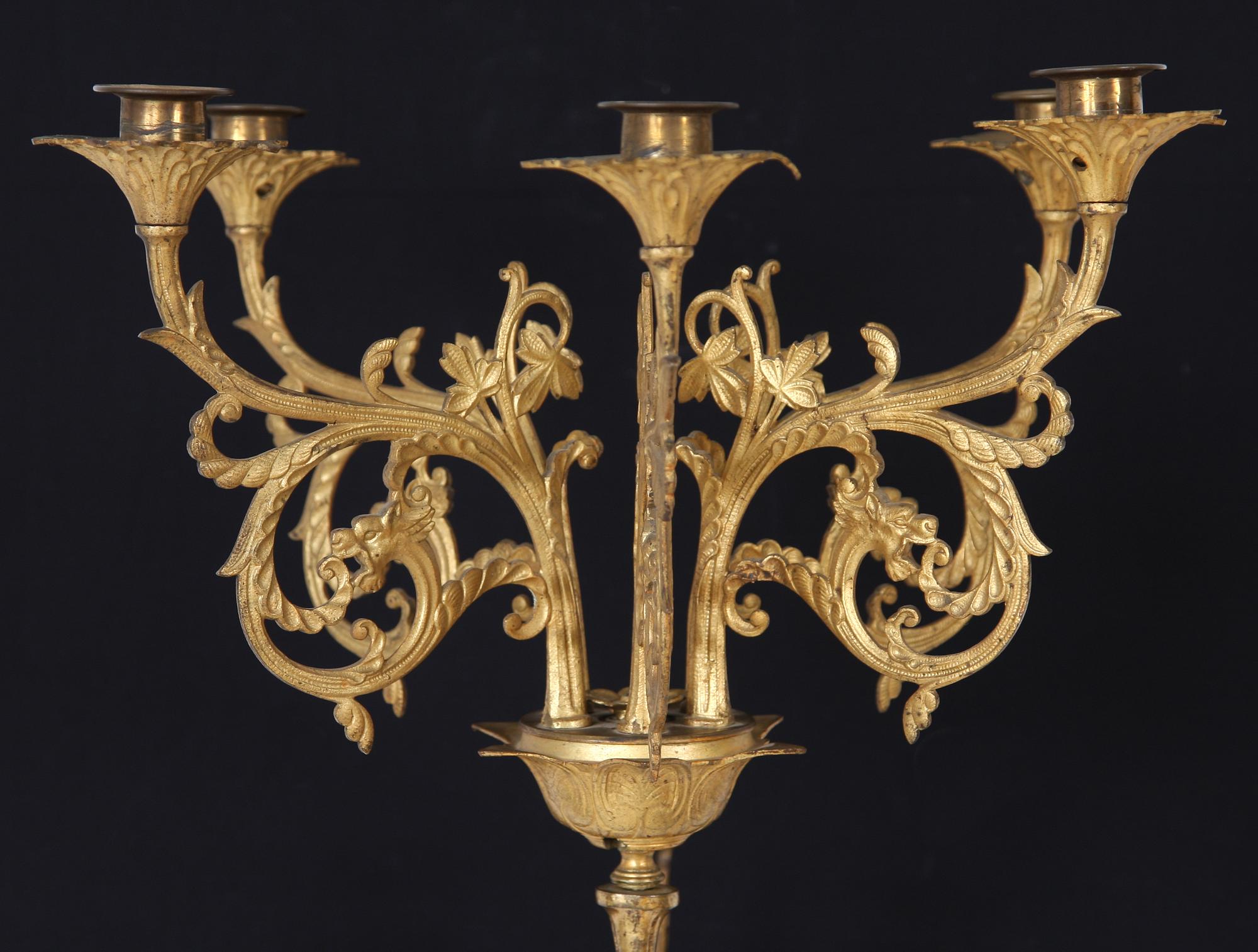 VÄGGAPPLIQUE, gulmetall, Frankrike, 1800-talets andra hälft.
