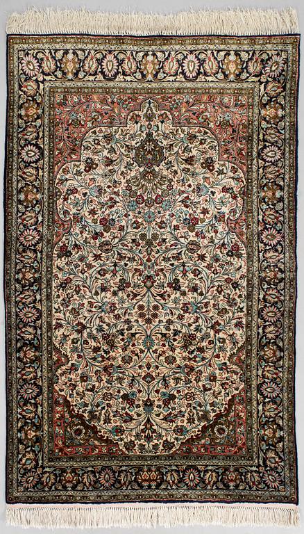 Carpet, Ghom, silk, semi-antique, 165 x 103 cm.