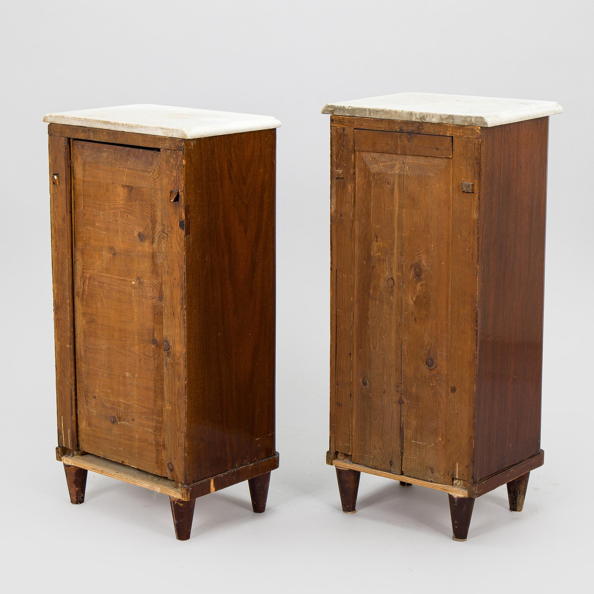 Two bedside tables, early 20th century.