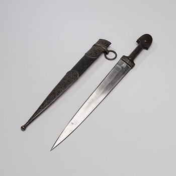 KINDJAL, Kaukasus 1863-64, signerad Hadzi Baz, silver och niello.