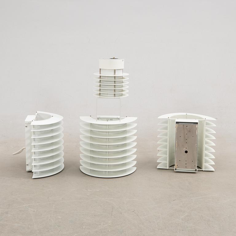 Boréns, wall lamps, 3 pcs, and ceiling lamp, second half of the 20th century.