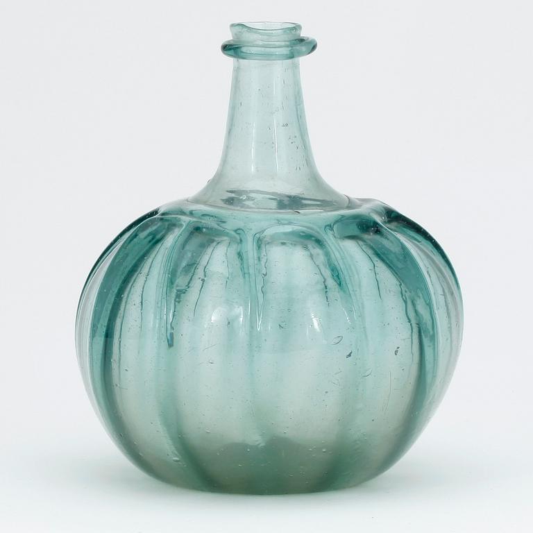 FLASKA, glas, 1700-1800-tal.