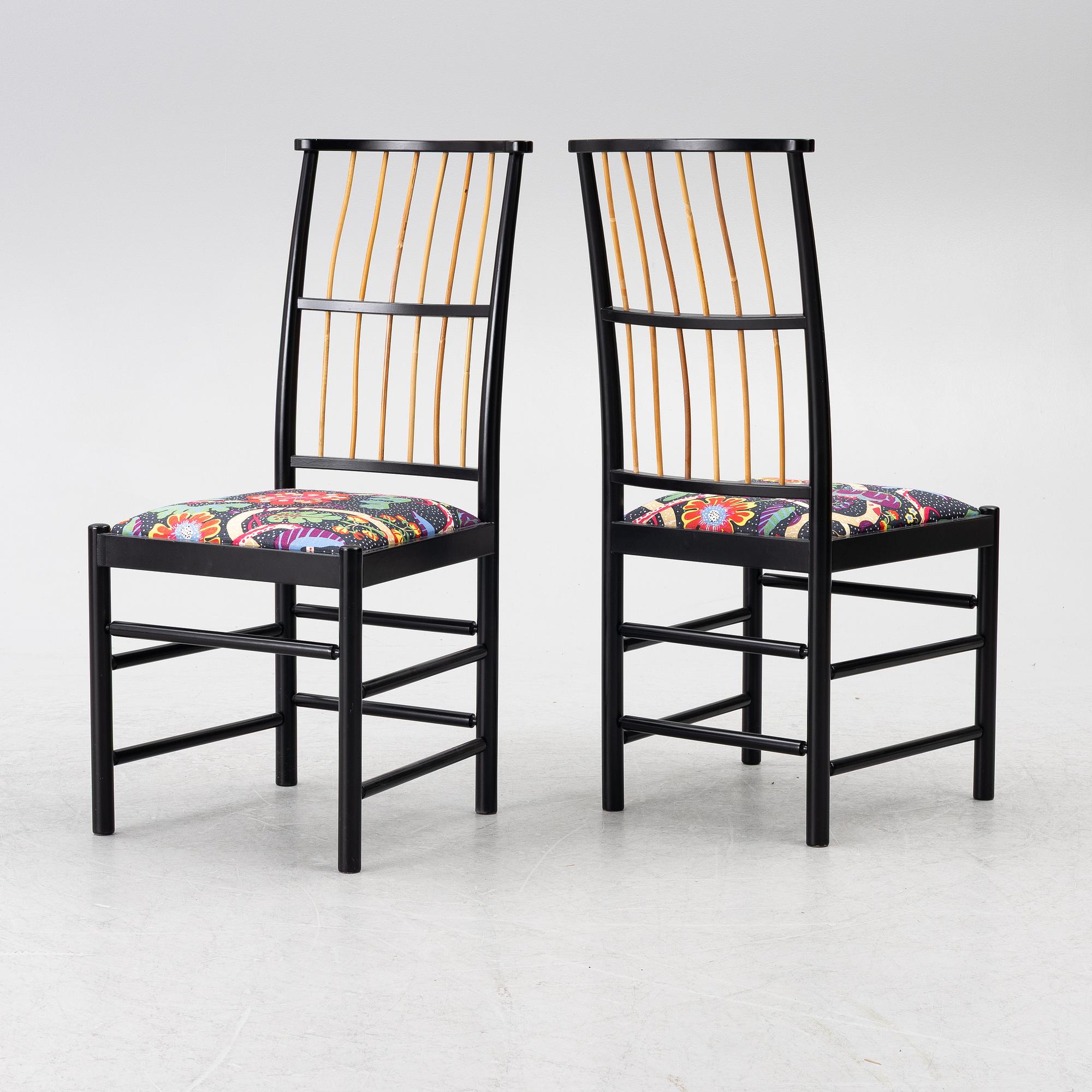 Josef Frank, chairs, 6 pcs, model 2025, Svenskt Tenn.