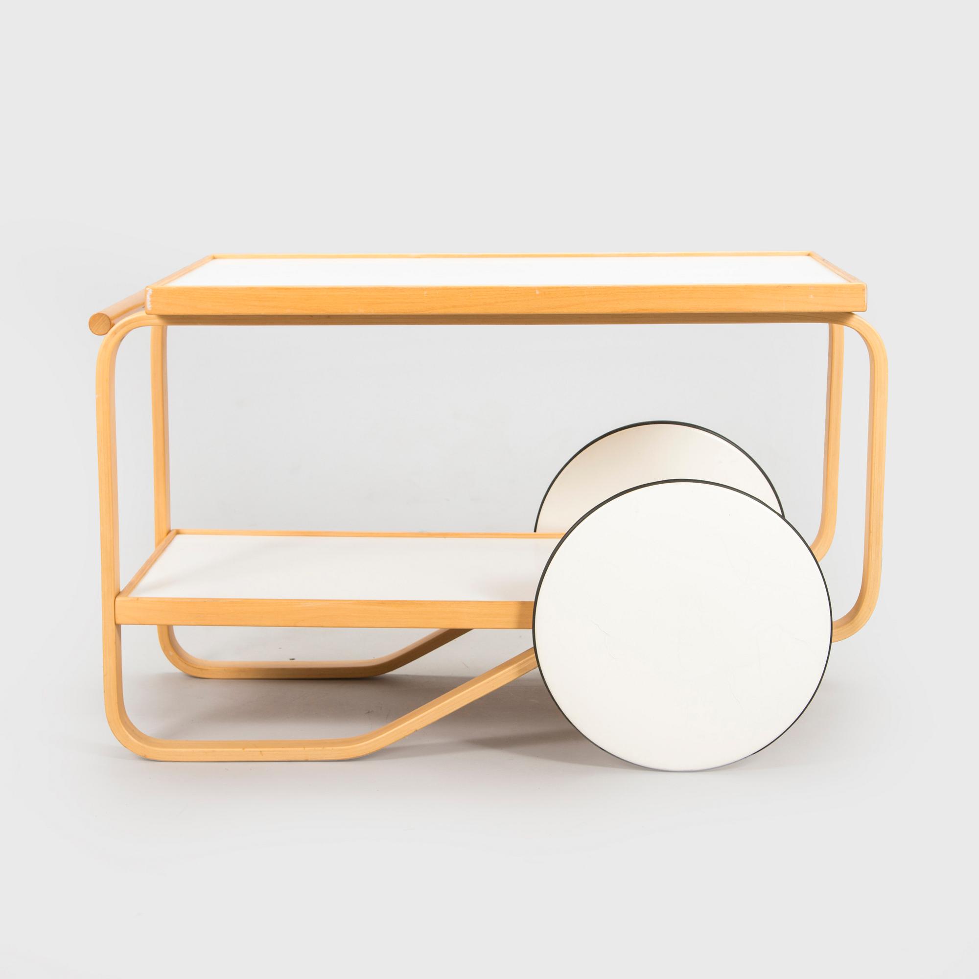 Alvar Aalto, a 1970s '901' tea trolley for Artek.