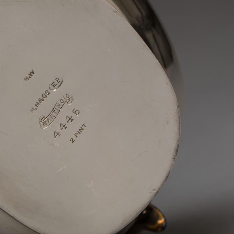 TE-/KAFFESERVIS, nysilver, 4 delar. 1900-tal.