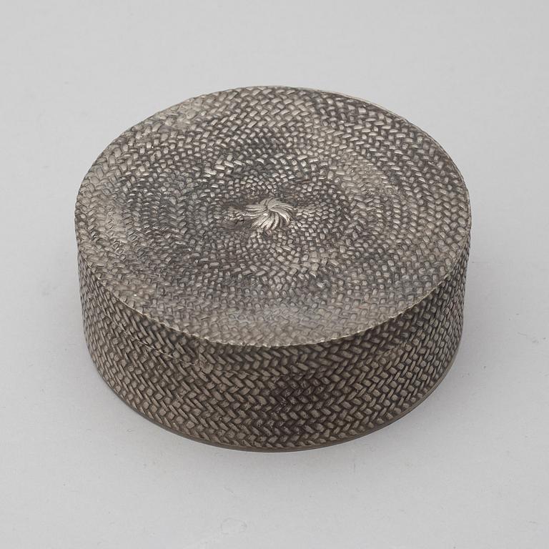 An Estrid Ericson pewter box, Svenskt Tenn, Stockholm 1952.