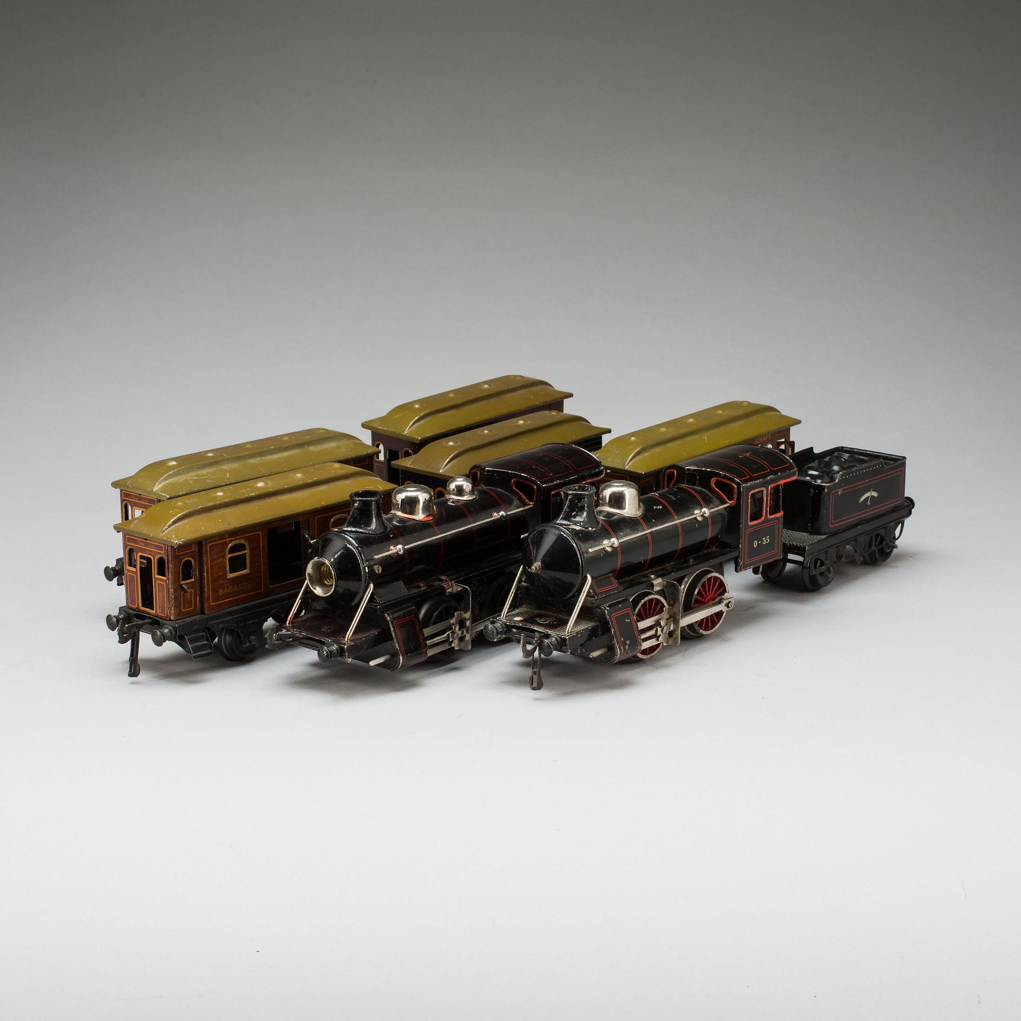 TÅGSET,8 delar, "GBN Bavaria", Gebrüder Bing, Nürnberg. 1900-talets första del.