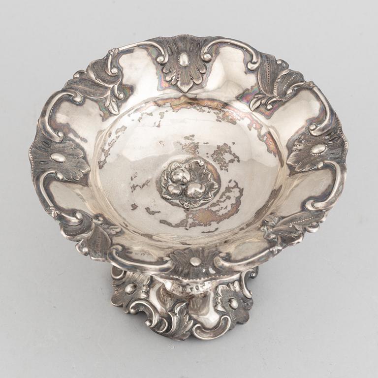 Carl Nyström, a silver tazza, Stockholm, 1854.