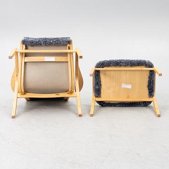 Yngve Ekström, armchair and footstool, "Lamino", Swedese.