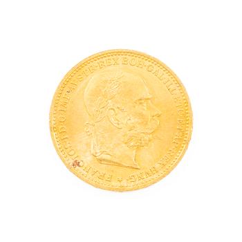 Gold coin, Austria-Hungary, 20 Corona, 1895.