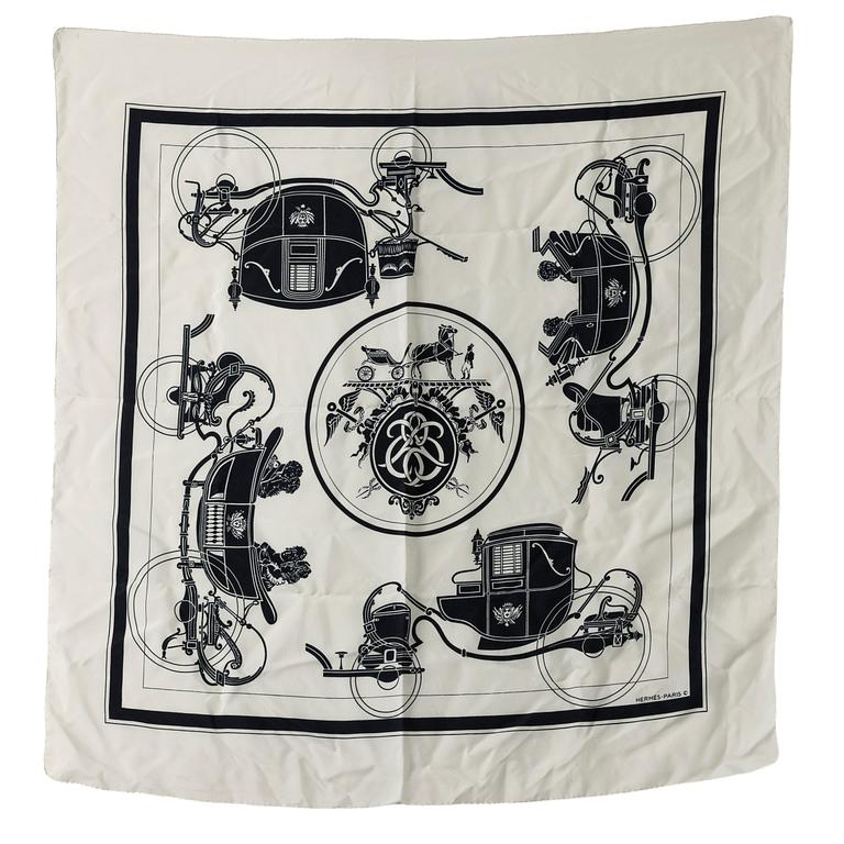 Hermès, scarf, “Ex-Libris”.