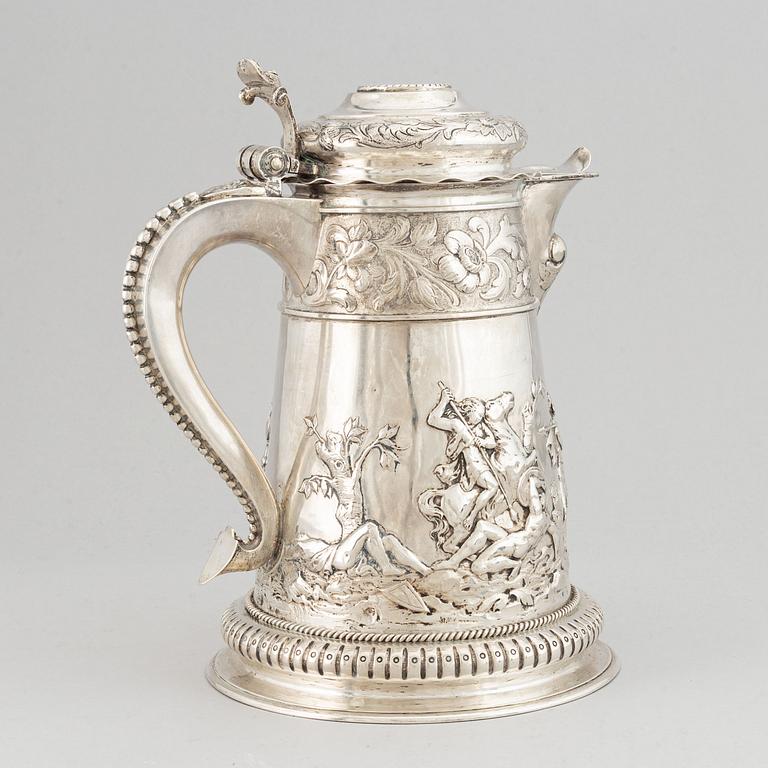 A Danish 19th century silver tankard/jug.