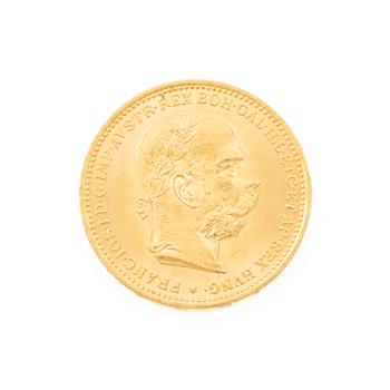 Gold coin, Austria-Hungary, 20 Corona, 1895.