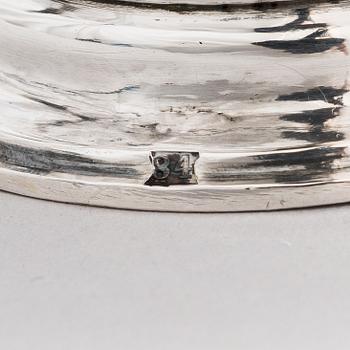 A Russian silver teapot, maker's mark of Andrei Wilgelmovich Wekman, Moscow 1871.