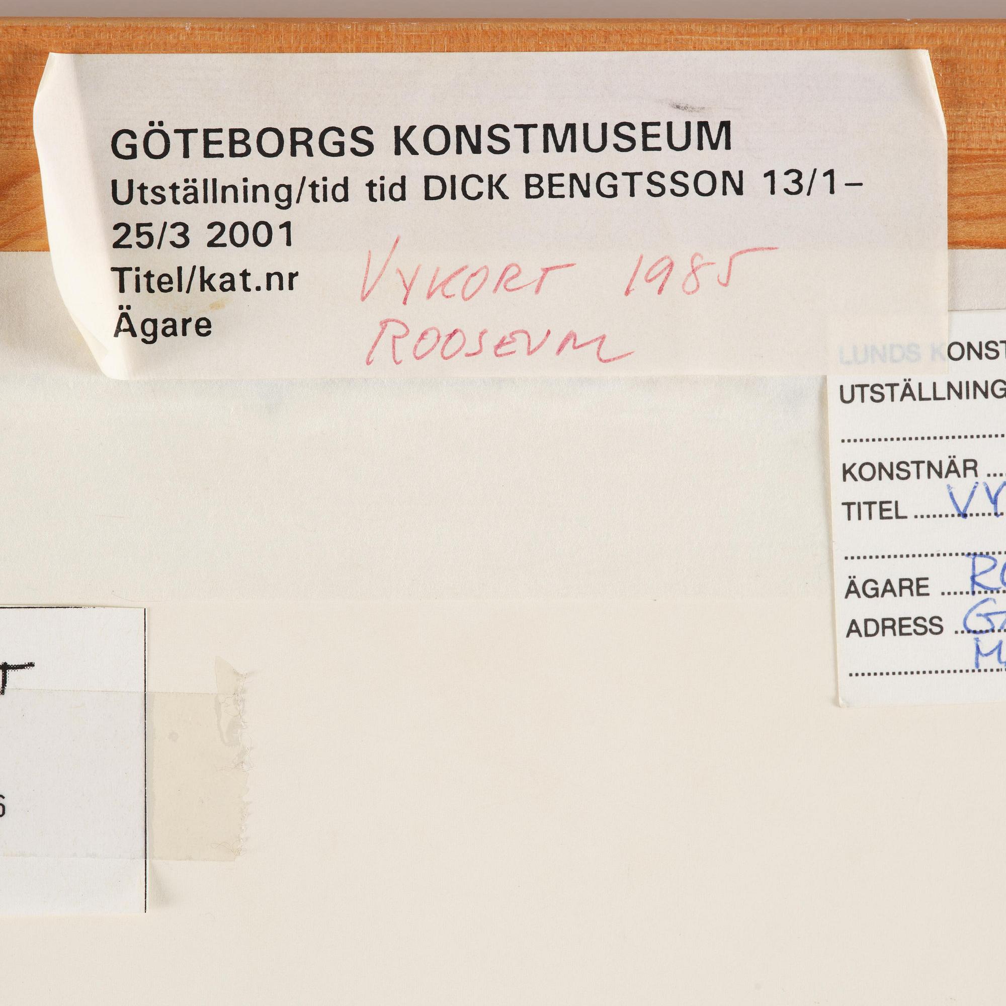 Dick Bengtsson, "Vykort".