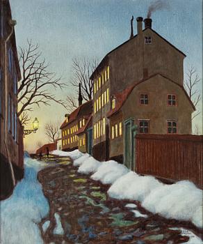 Oskar Bergman, oil on panel, signed and dated 1946.