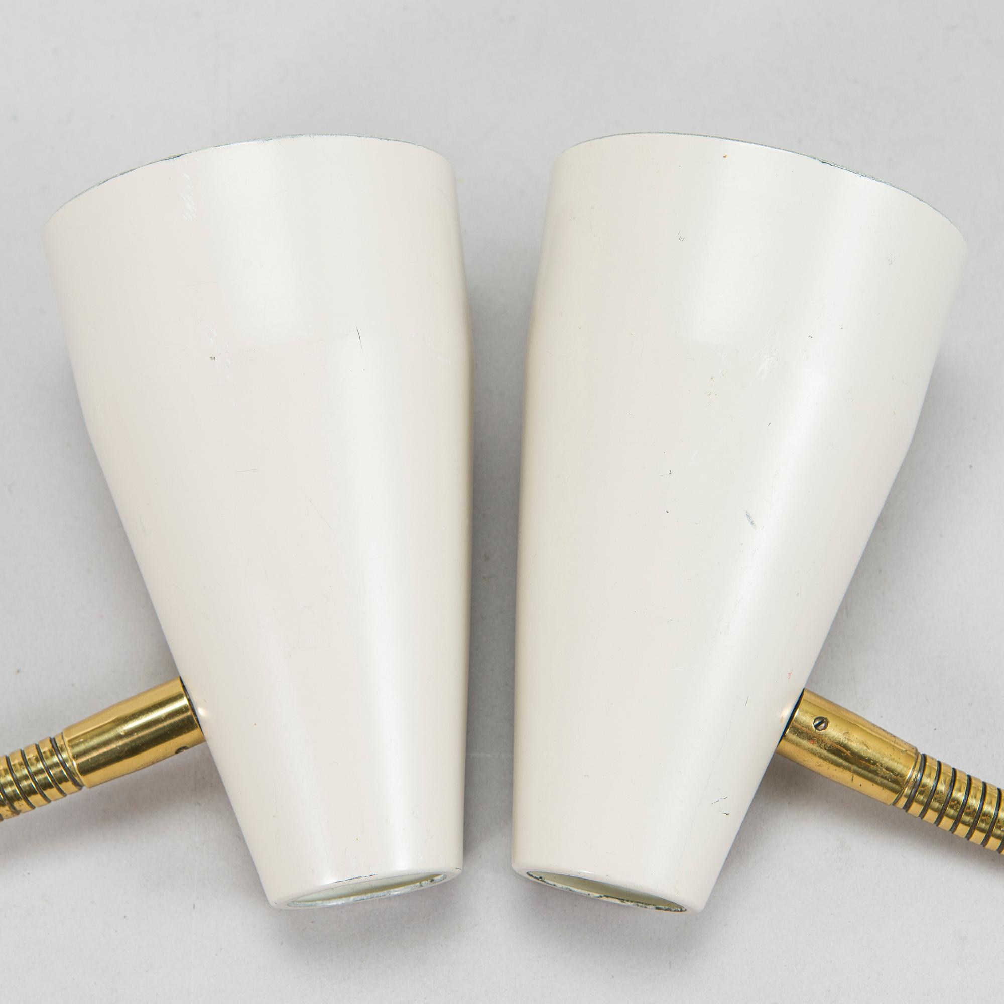 Lisa Johansson-Pape, a pair of 1960's '50-056/2, wall lights for Stockmann Orno.