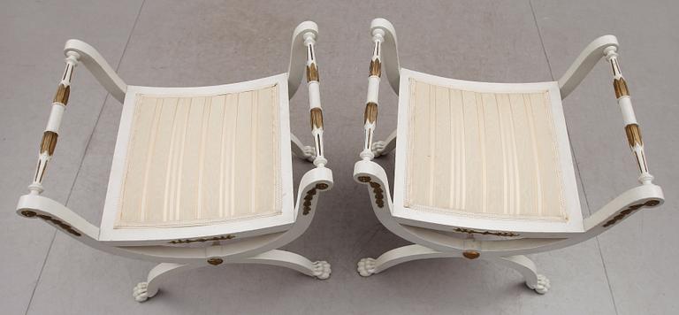BANKETTER, 1 par, gustaviansk stil, sent 1800-/1900-tal.