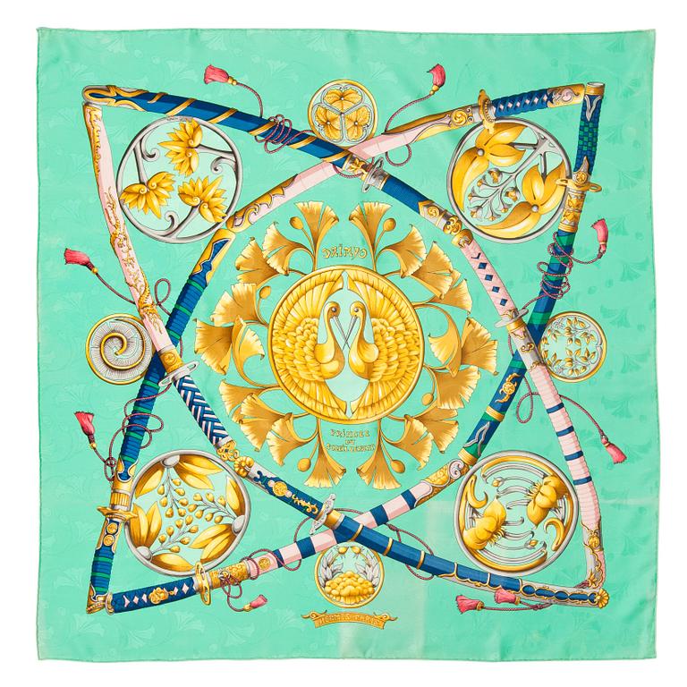 HERMÈS, scarf, "Daimyo Princess du Soleil Levant".