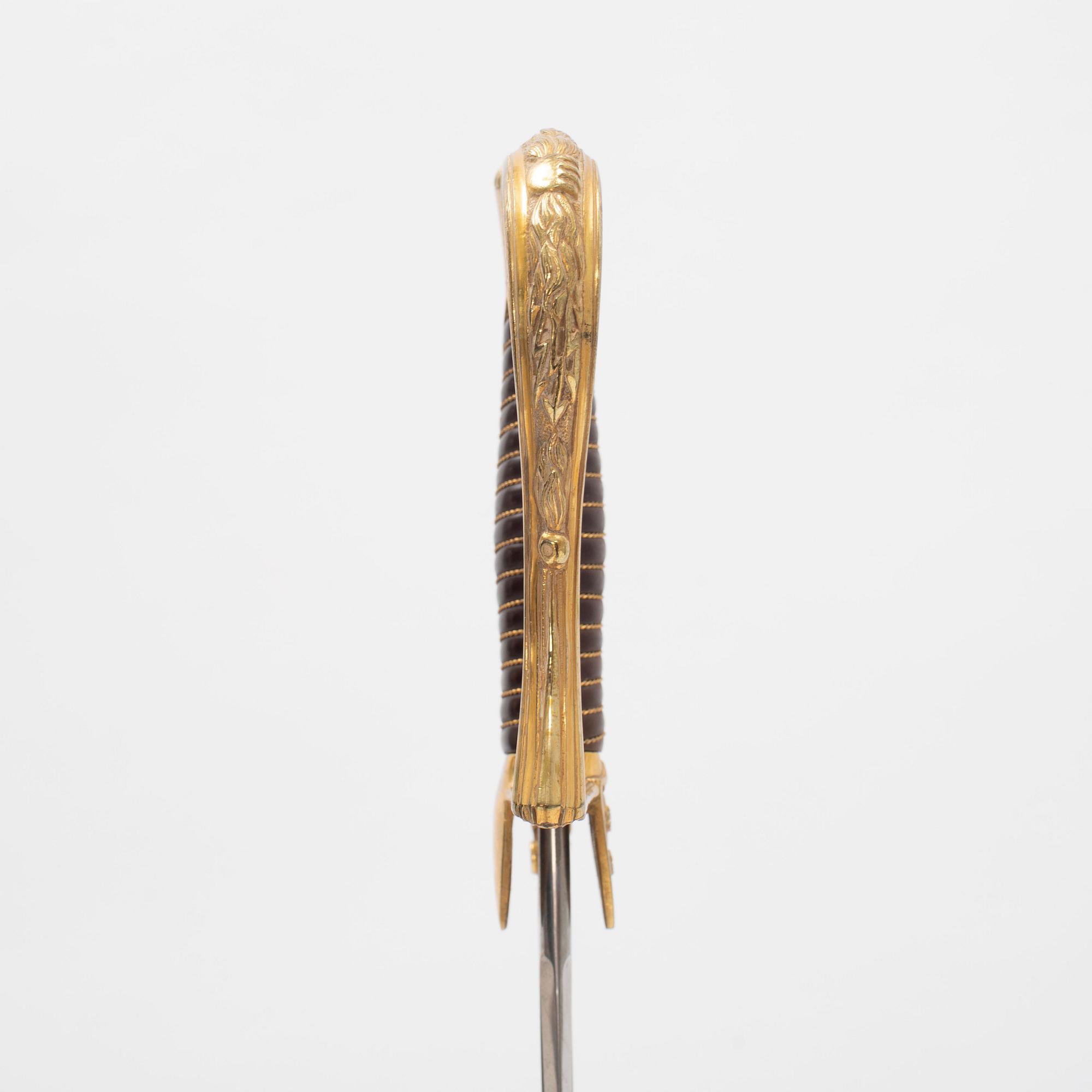 Sabel svensk, m/1889 för officer, med balja.