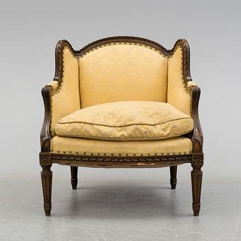 BERGÉRE / FÅTÖLJ, Louis XVI-stil, 1900-talets början.