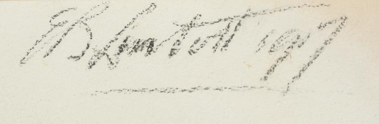 EDWARD BARNARD LINTOTT, kolteckning, signerad och daterad 1907.