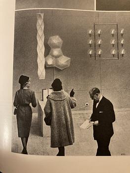 Hans Bergström, a wall or ceiling lamp, model "1543", ateljé Lyktan, Sweden 1950s.