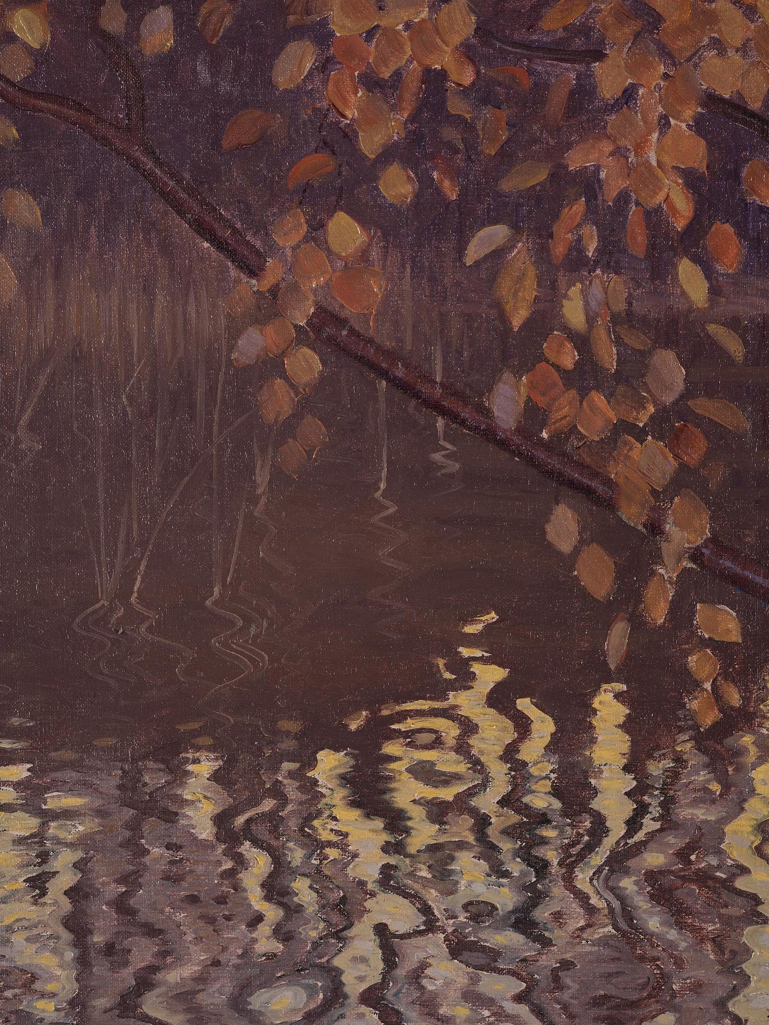 Gustaf Fjæstad, "Skvalpigt vatten i en vik" ("Moving water in a bay").