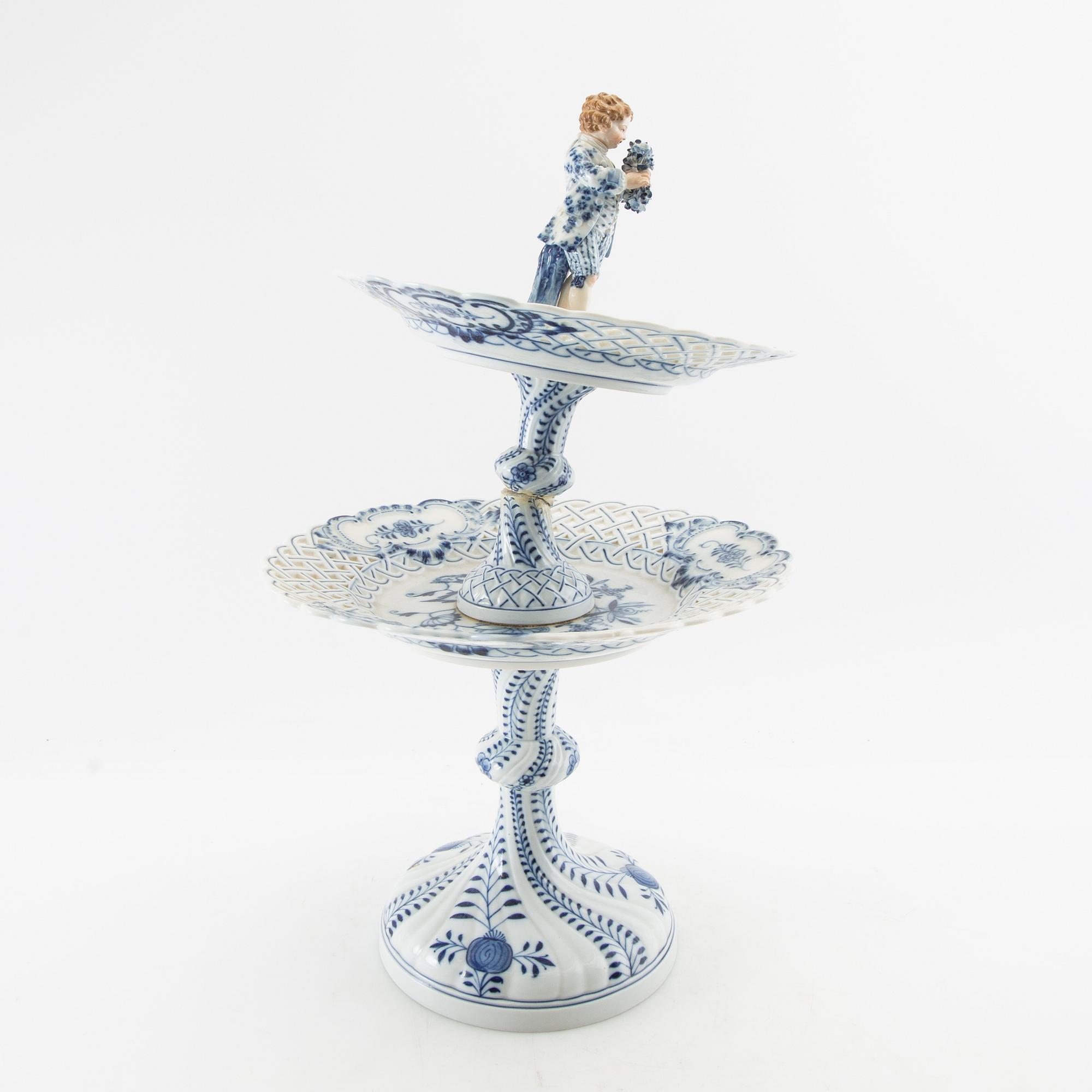 Étagère Meissen 1900-tal porslin.