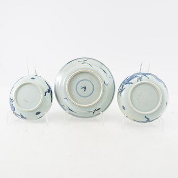 Fat, åtta stycken, olika. Qing dynastin.