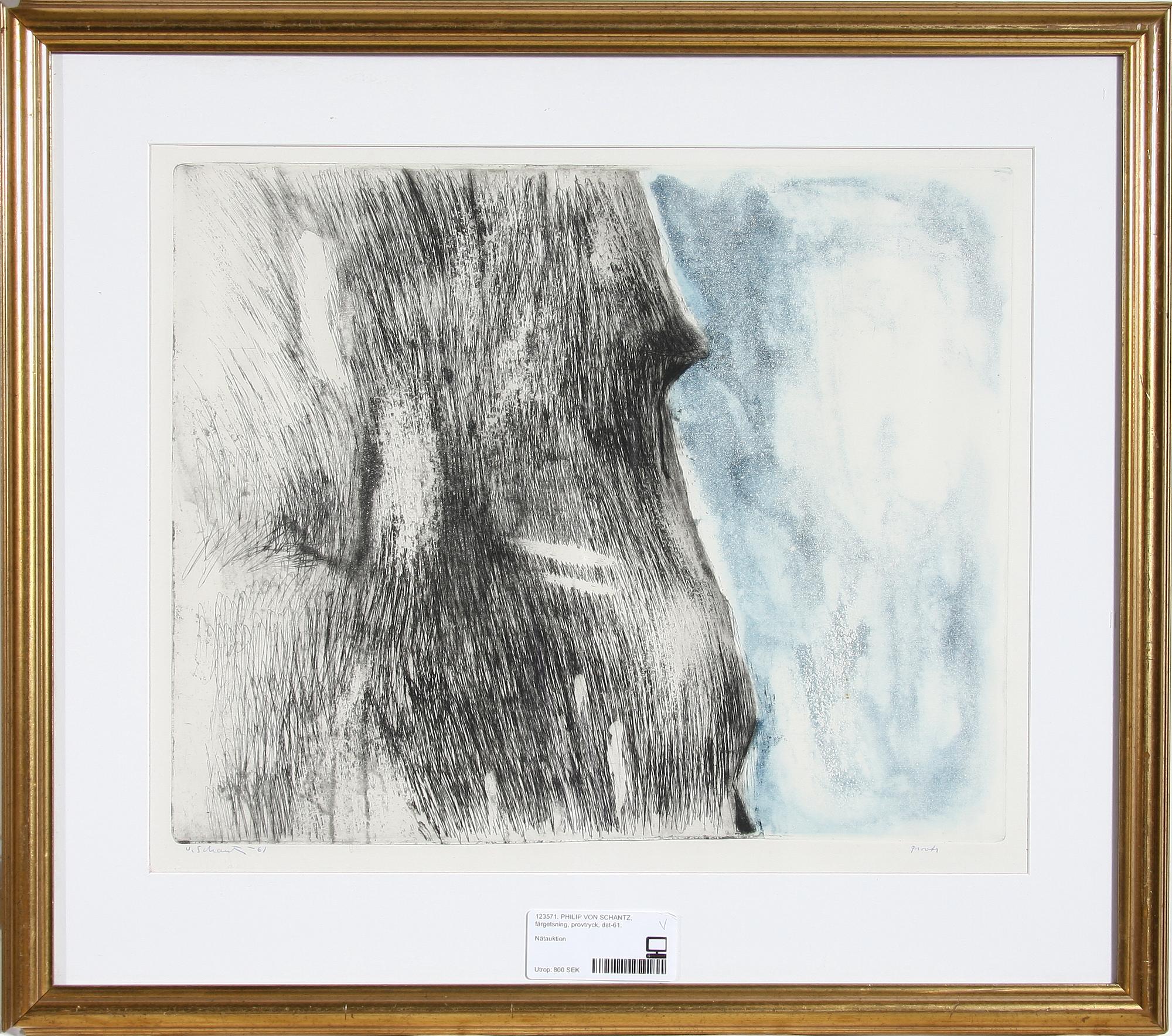 PHILIP VON SCHANTZ, färgetsning, provtryck, dat-61.