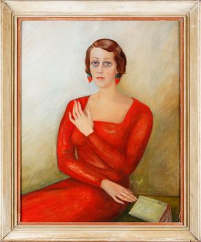 ZOIA KRUKOVSKYA LAGERKRANS, oil on panel, signed and dated 1935.