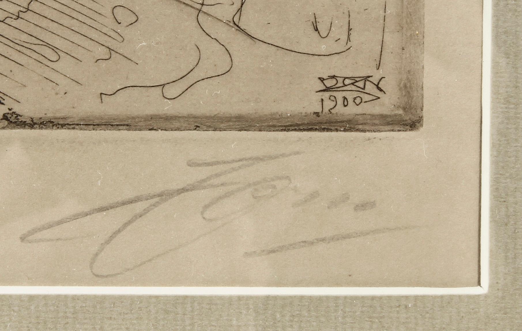 ANDERS ZORN, etsning, sign, utförd 1900.