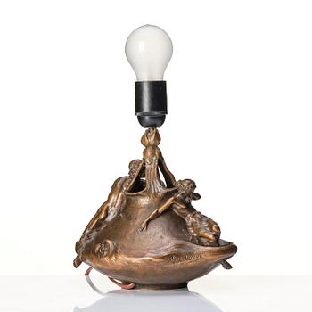 Alice Nordin, bordslampa, Fonderia Artistica Gusmano Vignali, Florens, ca 1903-04.