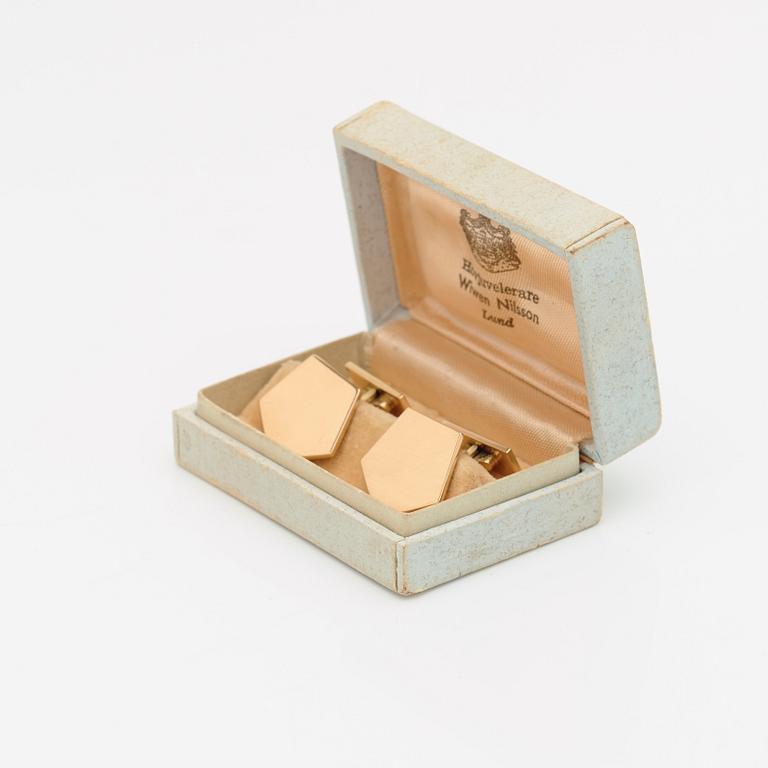 Wiwen Nilsson, a pair of 18K gold cufflinks, Lund, Sweden 1960.