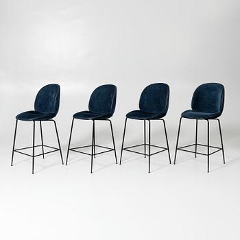 GamFratesi, barstolar, 4 st, "Bettle", Gubi, modern tillverkning.