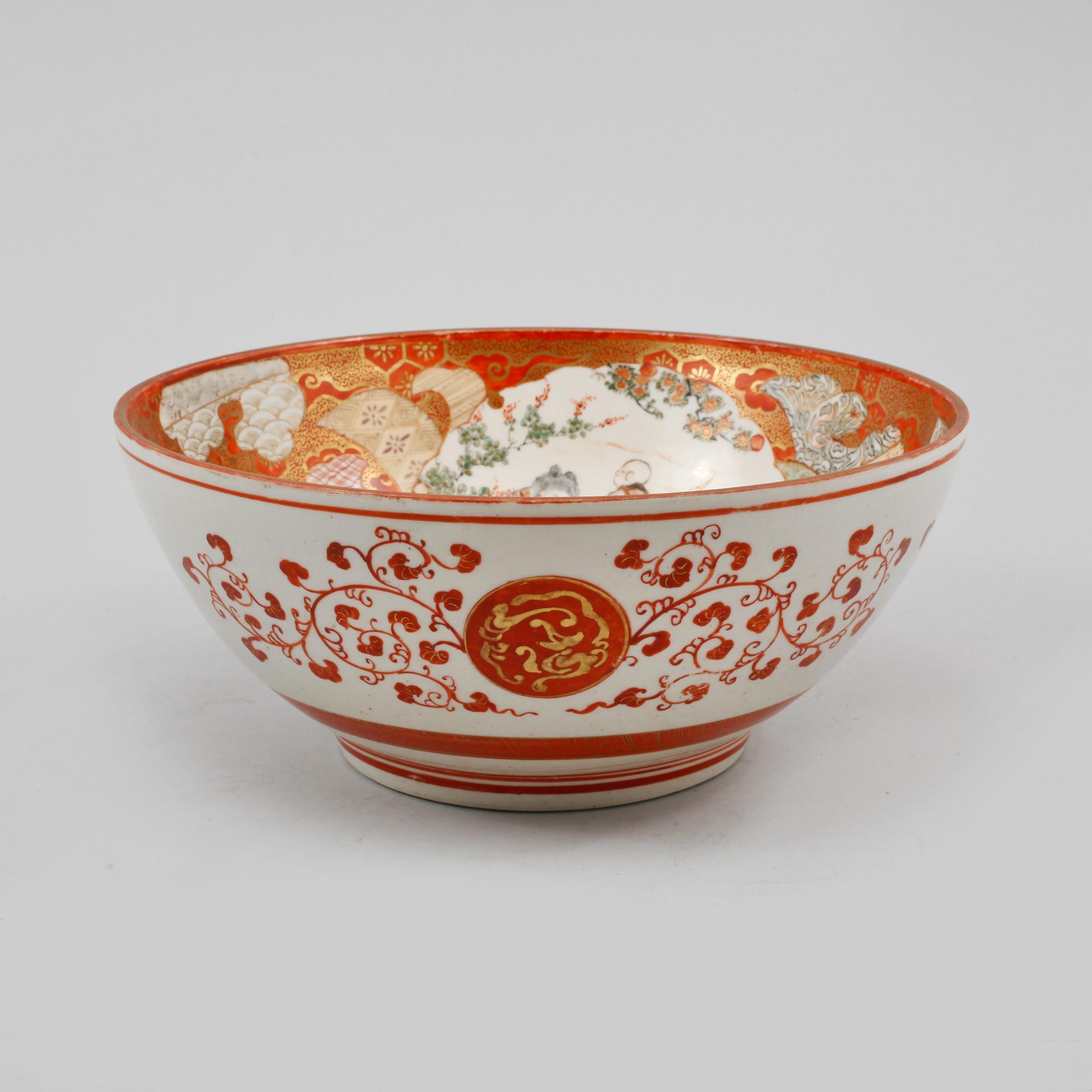 SKÅL, porslin, troligen Kutani, Japan, Meiji (1868-1912).