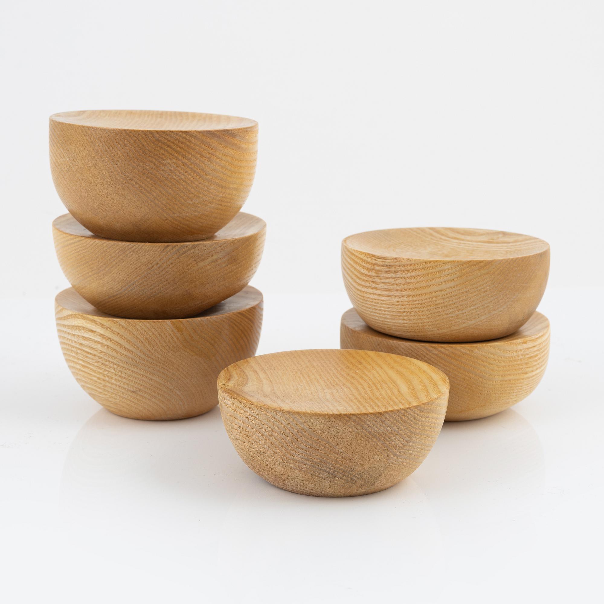 Magnus Ek, a set of six ash wood serving platters for Oaxen Krog.