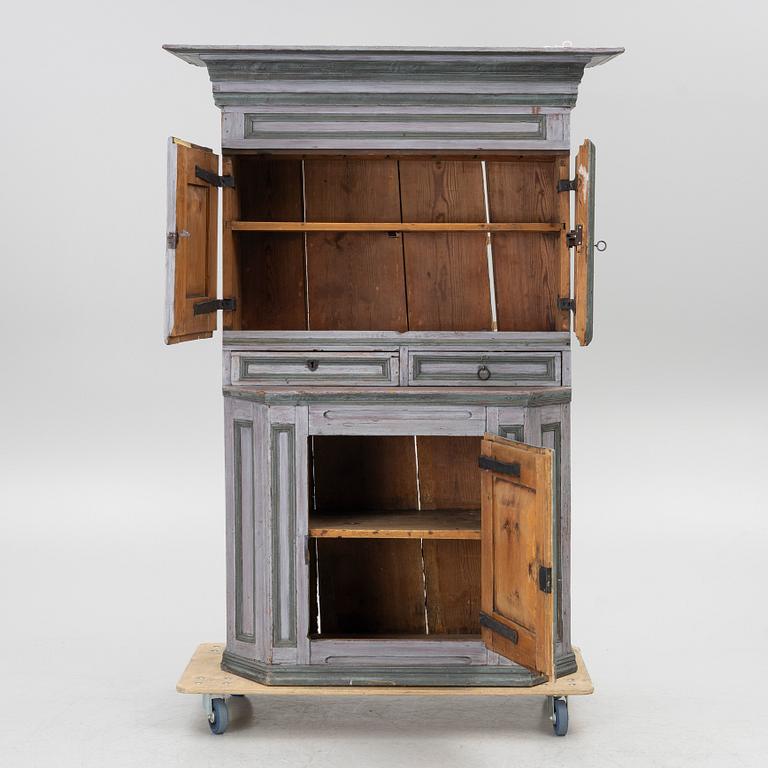 A painted cabinet, 18th century.