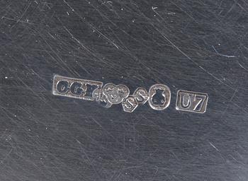 MOCCAKANNA samt GRÄDKANNA, silver, C G Hallberg, Stockholm 1922. 365 gr.