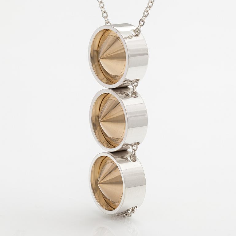 Elis Kauppi, A silver necklace with gilded parts. Kupittaan kulta, Turku 1965.