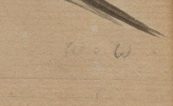 Pencil and watercolour, signed W.v.W.