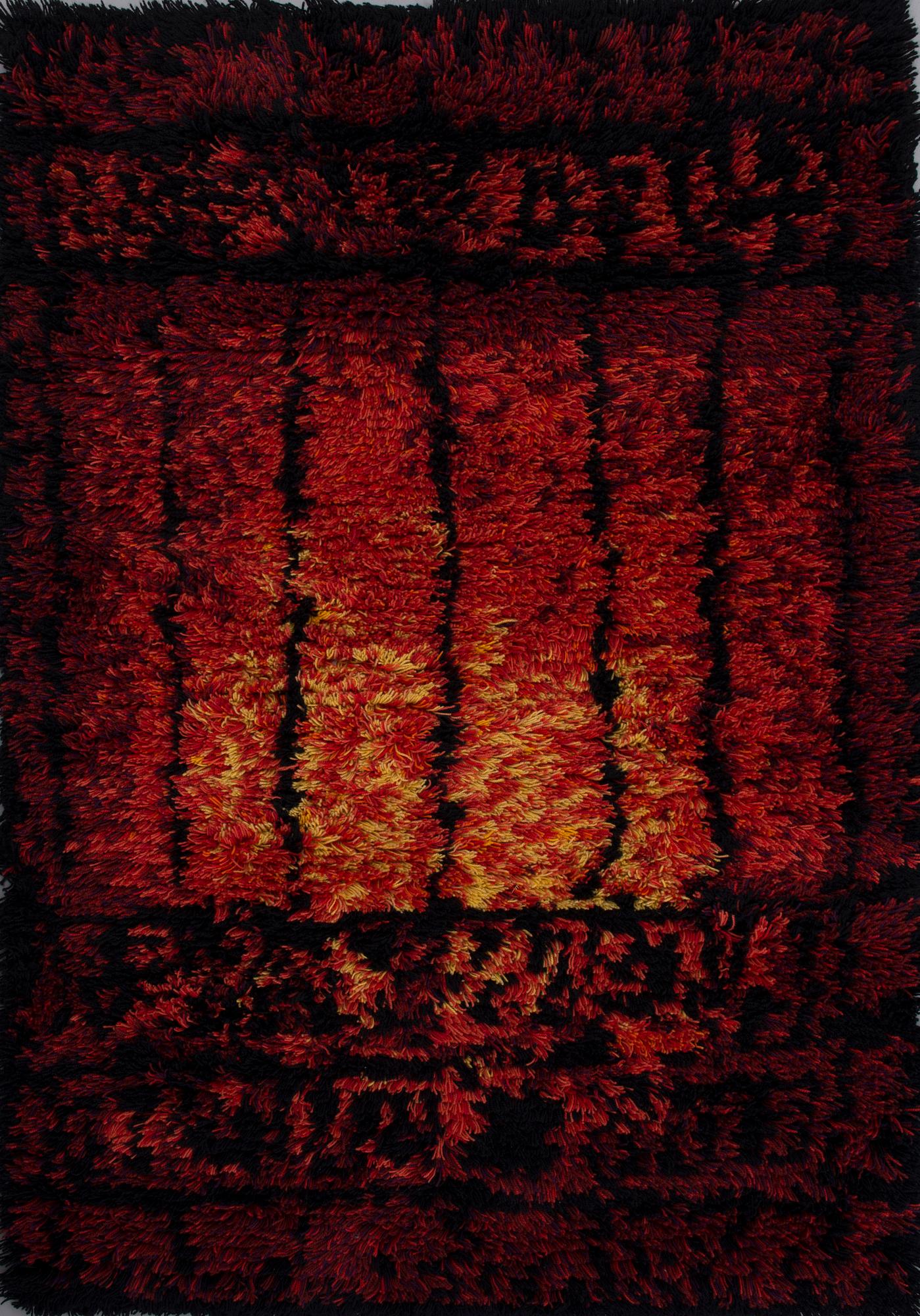 RYA, "Pirkka", Laila Mikkonen, Finland, 1960/70-tal. Ca 160x115 cm.