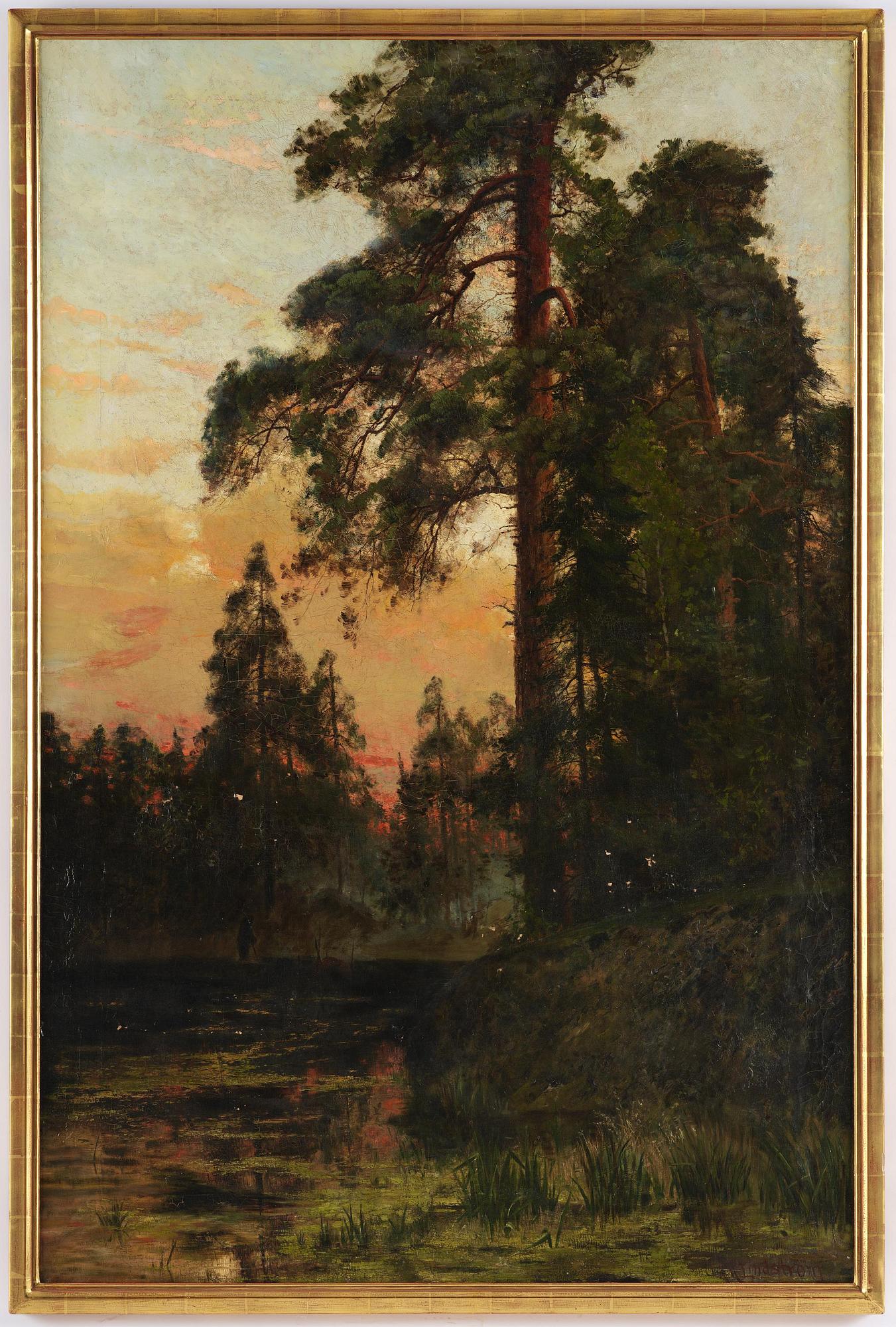 Arvid Mauritz Lindström, Twilight landscape.