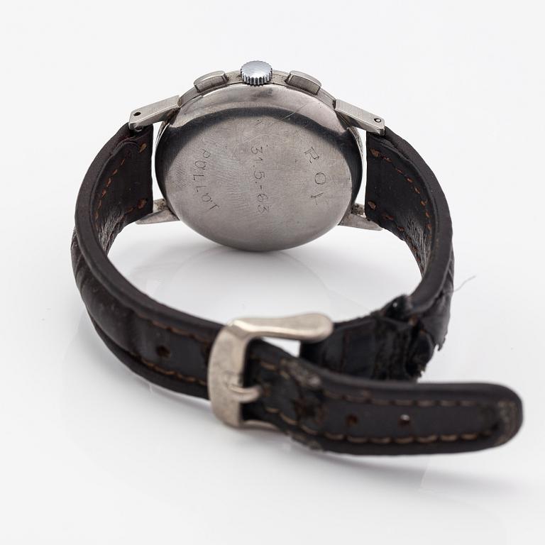 Omega, kronografi, rannekello, 35 mm.