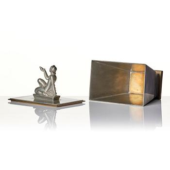 Oscar Antonsson, a "Sommar" (Summer) pewter box, Ystad-Metall, Sweden, 1930.
