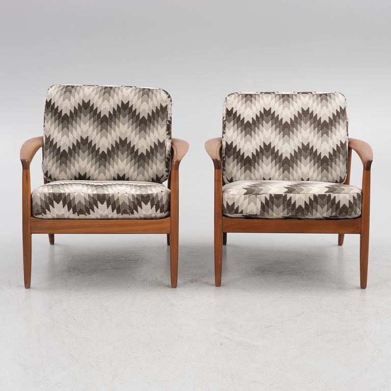 Folke Ohlsson, a pair of "Carmel" armchairs, Bodafors, Sweden, 1960s.