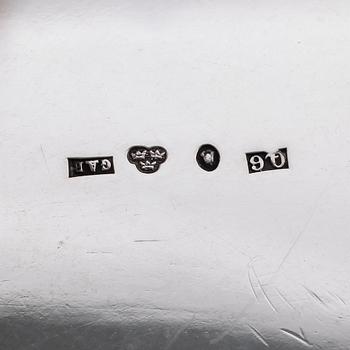 STOP samt BÄGARE, 6 st, silver, 1894/1895. Vikt ca 1244 gram.